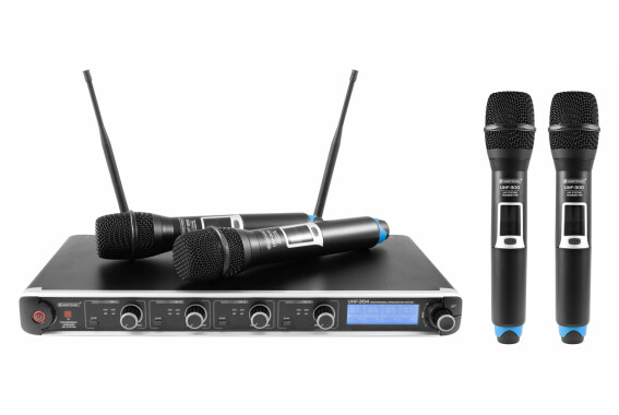 Omnitronic UHF-304 4-Kanal-Funkmikrofonsystem 823-832/863-865MHz  - Retoure (Zustand: gut) image 1