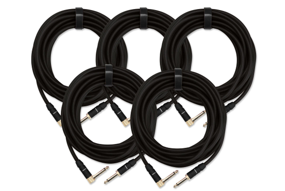 5-Piece SET Pronomic Trendline INST-6S Instrument Cable 6 m black image 1