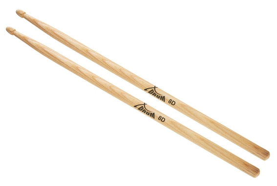 XDrum 8D Wooden Hickory Drumsticks - Pair image 1