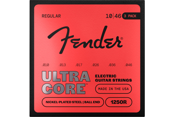 Fender UltraCore 1250R Nickel Plated Cuerdas De Guitarra Eléctrica 010-046 Set De 3 image 1