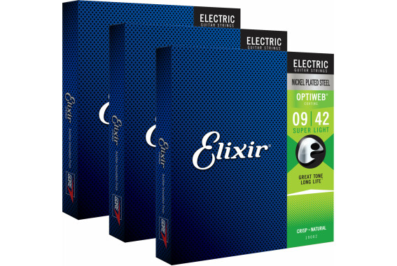 Elixir 19002 Electric Optiweb Super Light 3er Set image 1