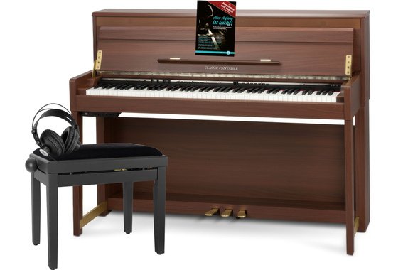 Classic Cantabile UP-1 OM Upright E-Piano Okoume Deluxe Set image 1