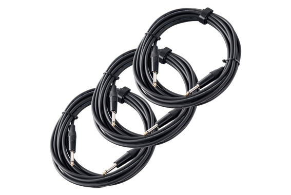 Pronomic Stage INST-6 câble instrument noir jack 6m - Lot de 3 image 1