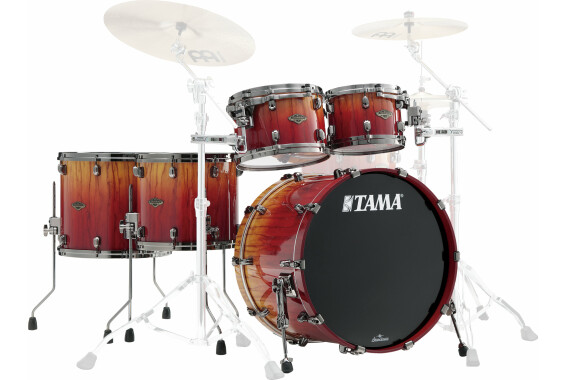 Tama WBS52RZBBSVBF Starclassic Walnut/Birch Shellkit Vermillon Bosse Fonce Fade image 1