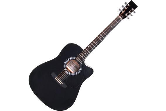Classic Cantabile WS-10BK-CE Westerngitarre schwarz mit Tonabnehmer  - Retoure (Verpackungsschaden) image 1