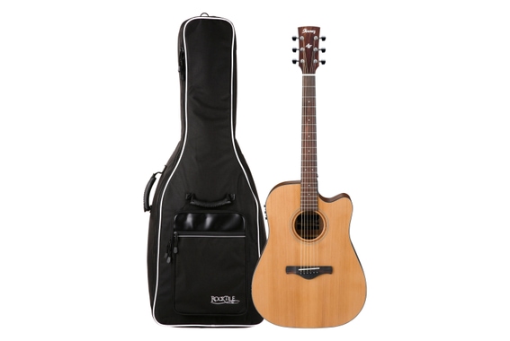 Ibanez AW65ECE-LG Gitarre Natural Low Gloss Set mit Tasche image 1