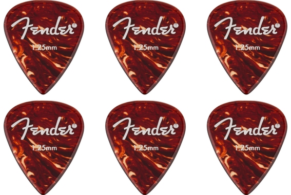 Fender Aero Acrylic Picks Thin Confezione Da 6 image 1