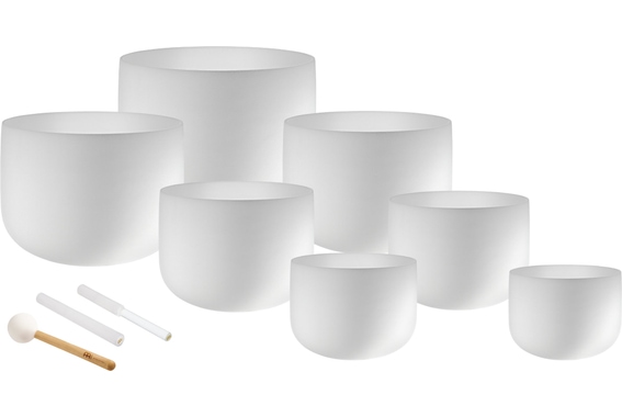 Meinl Sonic Energy Weiß-mattierte Kristallklangschalen Set 7-teilig image 1