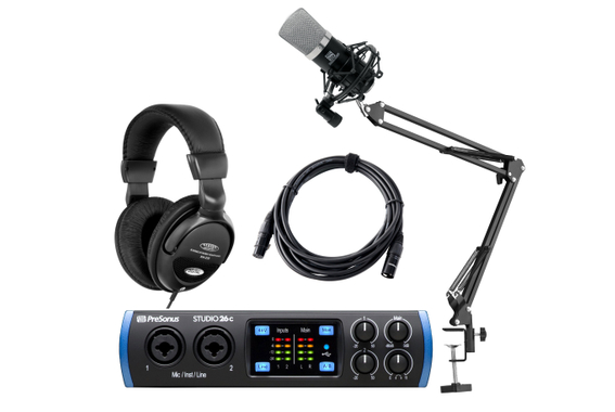PreSonus Studio 26c USB-C Audio Interface Podcast Set image 1