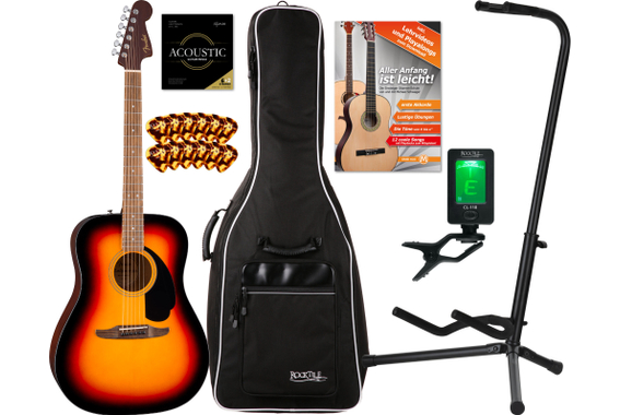 Fender California Standard Redondo Spruce Top 3-Color Sunburst Starter Set image 1