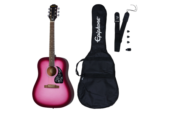 Epiphone Starling Acoustic Player Pack Hot Pink image 1