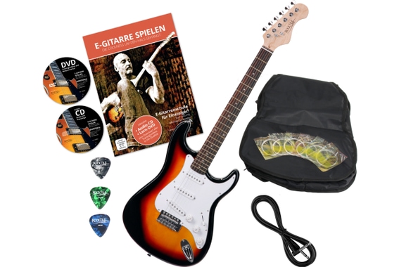 Rocktile Sphere Classic electric guitar Sunburst with accessories image 1
