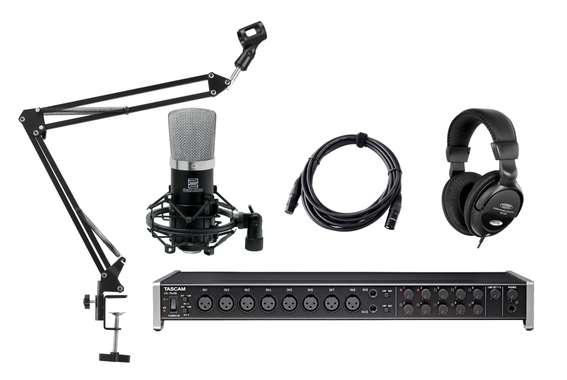 Tascam US-16x08 USB Audio-Interface Podcast Set image 1