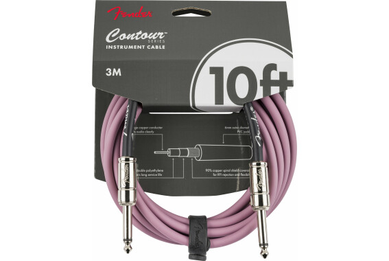 Fender Contour Series 10' Instrumentenkabel Burgundy Mist image 1