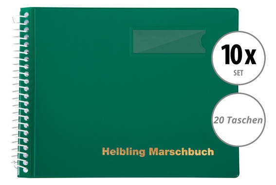 Helbling BMG20 Marschbuch grün 20 Taschen 10x Set image 1