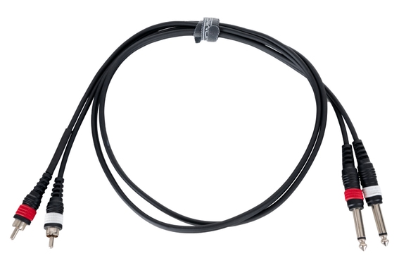 Pronomic J4RC-1.5 câble audio stéréo 6,3 mm jack/cinch 1,5 m image 1
