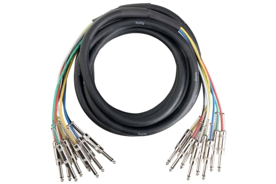 Pronomic Stage MJJ8-6 Multicore Cable 8 x 6.3 mm Jack mono to 6.3 mm Jack mono 8 x 6 m image 1