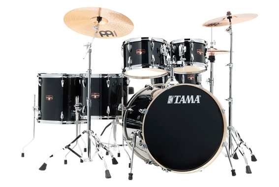 Tama IP62H6W-HBK Imperialstar Drumkit Hairline Black image 1