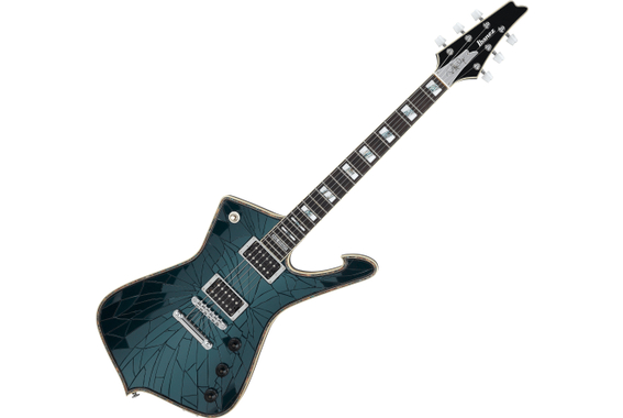 Ibanez PS3CM Paul Stanley Black Cracked Mirror image 1