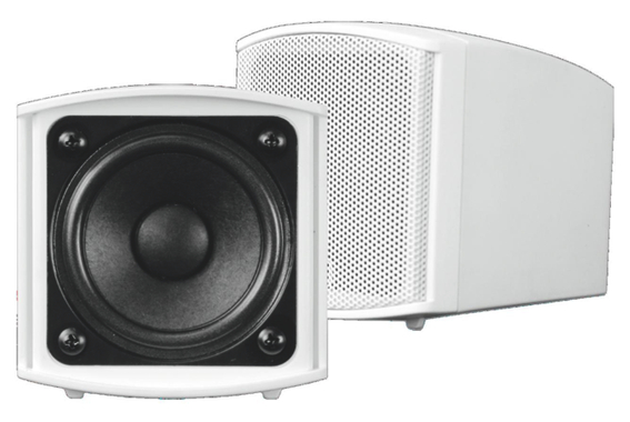 Omnitronic OD-2 Paar Wandluidsprekers 8 Ohm Wit image 1