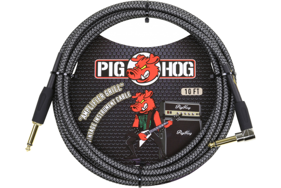 Pig Hog "Amplifier Grill" Câble Instrument 3m Coudé image 1