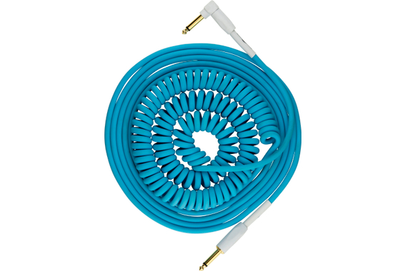 Pig Hog "Half Coil" Câble Instrument 9m Daphne Blue image 1