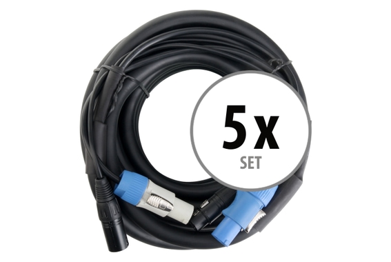 Pronomic Stage PPD-10 Hybridkabel Powerplug/DMX 5x Set image 1
