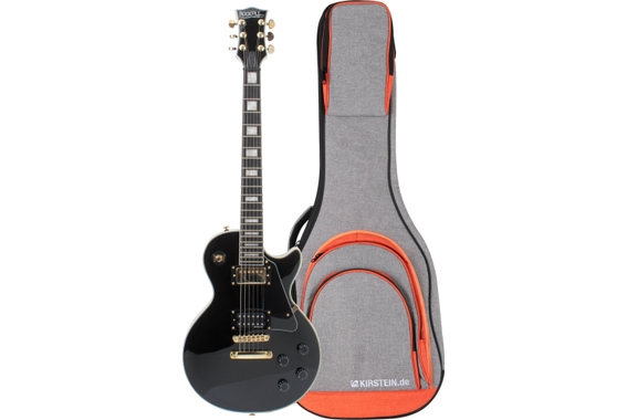 Rocktile Pro L-200BK Deluxe E-Gitarre Black Gigbag Set image 1