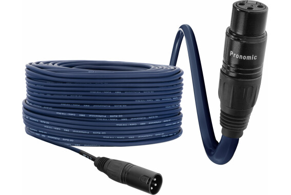 Pronomic Stage DMX3-100 DMX kabel 100m blauw met vergulde contacten image 1