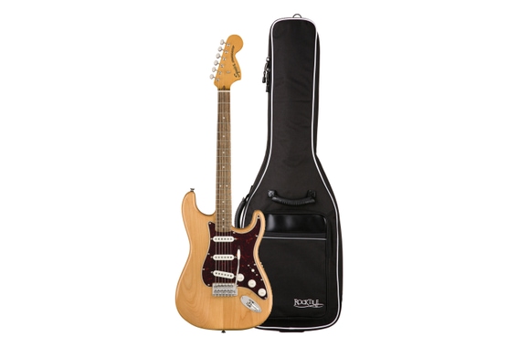 Squier Classic Vibe '70s Stratocaster LRL Natural Gigbag Set image 1