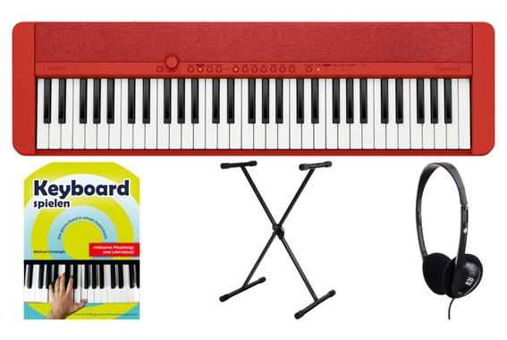 Casio CT-S1RD Casiotone Keyboard Rot Set image 1