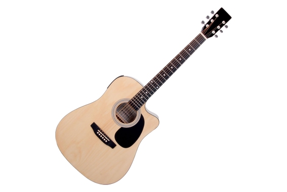 Classic Cantabile WS-10NAT guitarra acustica (estilo oeste) natural con fonocaptor image 1