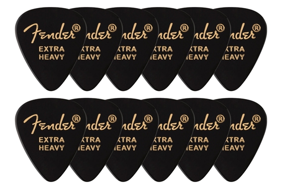 Fender 351 Premium Plektren Extra Heavy 12er Pack Black image 1