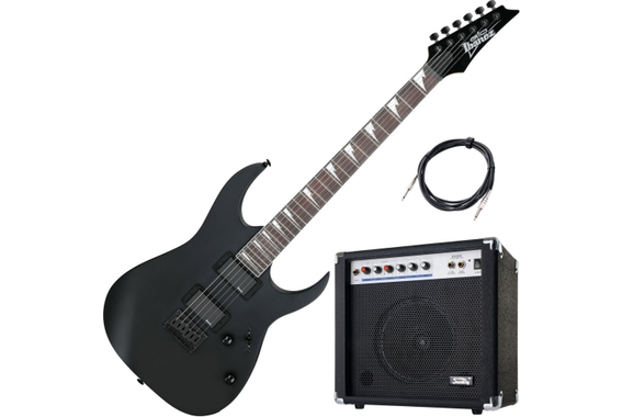 Ibanez GRG121DX-BKF E-Gitarre AK20G Set image 1