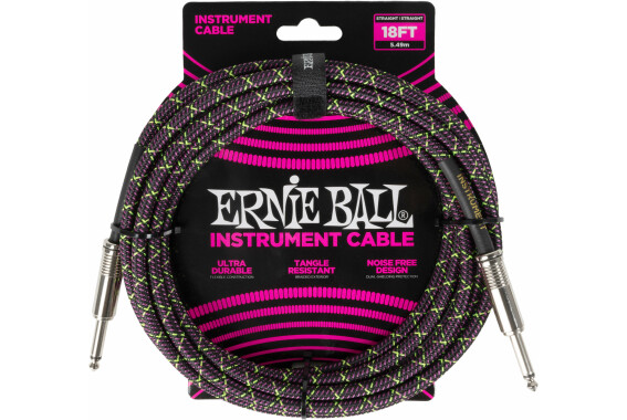 Ernie Ball 6431 Instrumentenkabel 5,49 m Purple Python image 1