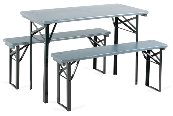 Stagecaptain Hirschgarten beer table and bench set ideal for balcony 117 cm Grey image 1