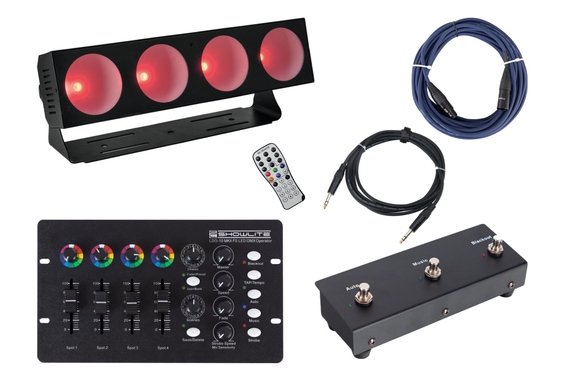 Eurolite LED CBB-4 COB RGB Lichtanlage mit DMX Foot Controller Set image 1
