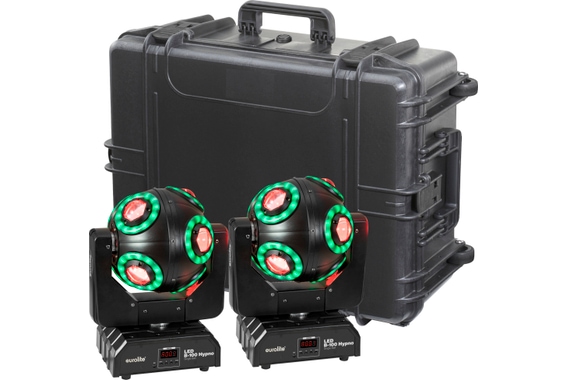Eurolite LED B-100 Hypno Single Ball Moving Head Koffer Set image 1