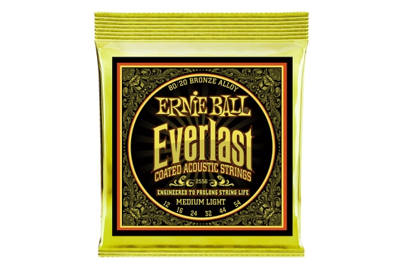 Ernie Ball 2556 Everlast Medium Light Coated 80/20 Bronze image 1