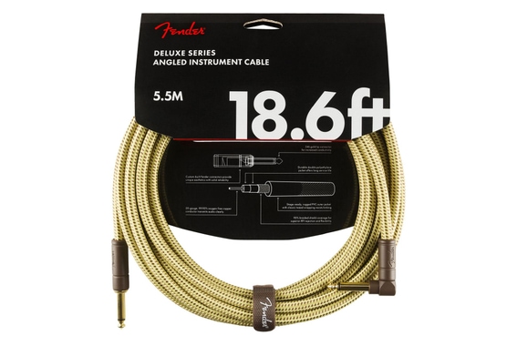 Fender Deluxe Series Cable Angled 5,5m Tweed image 1