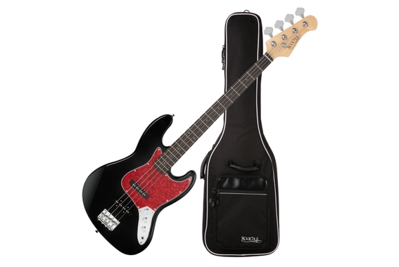 Rocktile Pro JB-30BK 70's Deluxe E-Bass Black Set inkl. Gigbag image 1