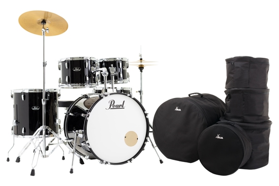 Pearl RS525SC/C31 Roadshow Drumset Jet Black Set mit Taschen image 1