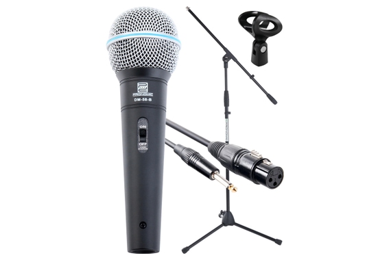 Pronomic Superstar JACK Lot de Microphones  Microphones+ Pied + XLR Câble jack image 1