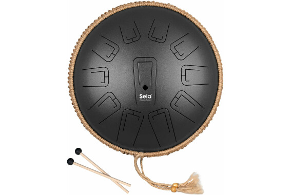 Sela SETD13U1 Unity Tongue Drum 13" C-Minor Black 432 Hz image 1