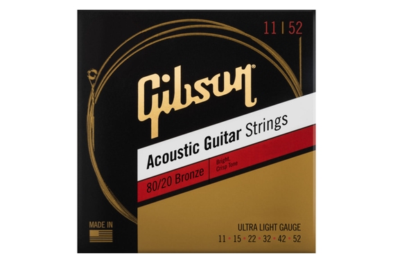 Gibson SAG-BRW11 80/20 Bronze Acoustic 011-052 image 1
