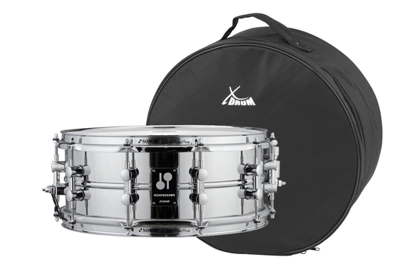Sonor Kompressor Snare Drum 14" x 5,75" Steel Chrome Set image 1