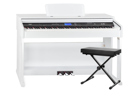 Piano digital FunKey DP-2688A WH set blanco brillante con banco image 1