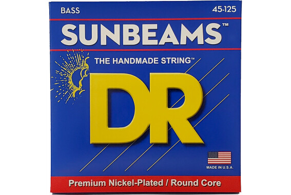 DR Strings Sunbeam Bass Nickel-Plated Steel NMR5-45 Medium 45-125 image 1