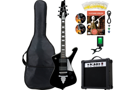 Ibanez PSM10-BK Paul Stanley Signature Gitarre Black Starter Set image 1
