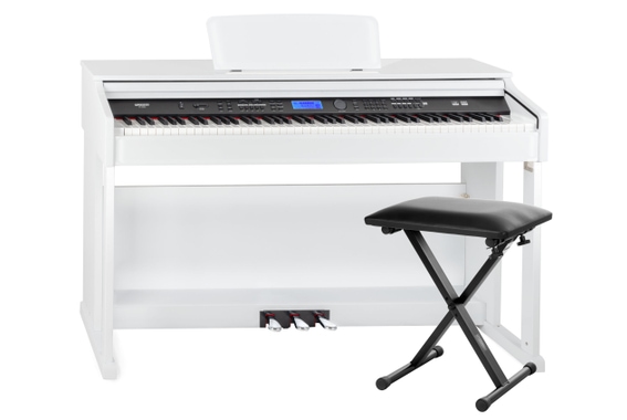 Funkey DP-2688A WH Pianoforte digitale bianco lucido Set panca Economy image 1